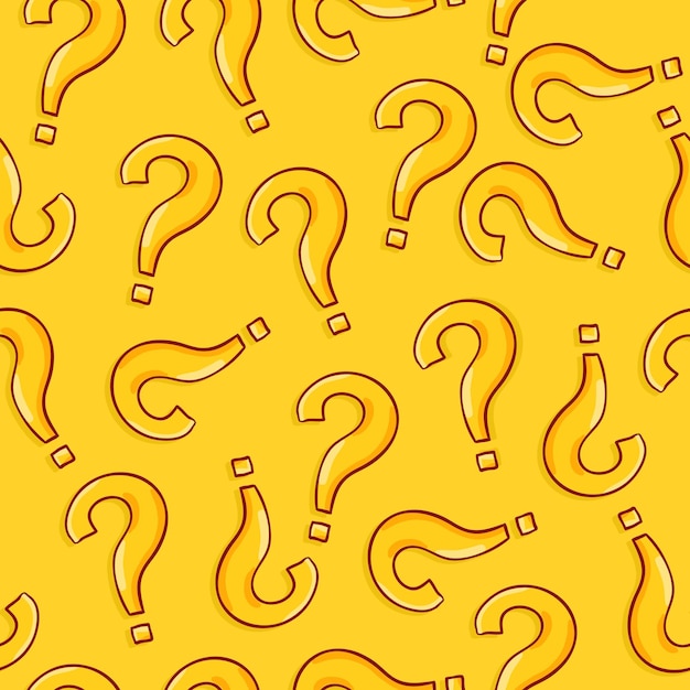 Vector vector seamless pattern of question marks quiz background