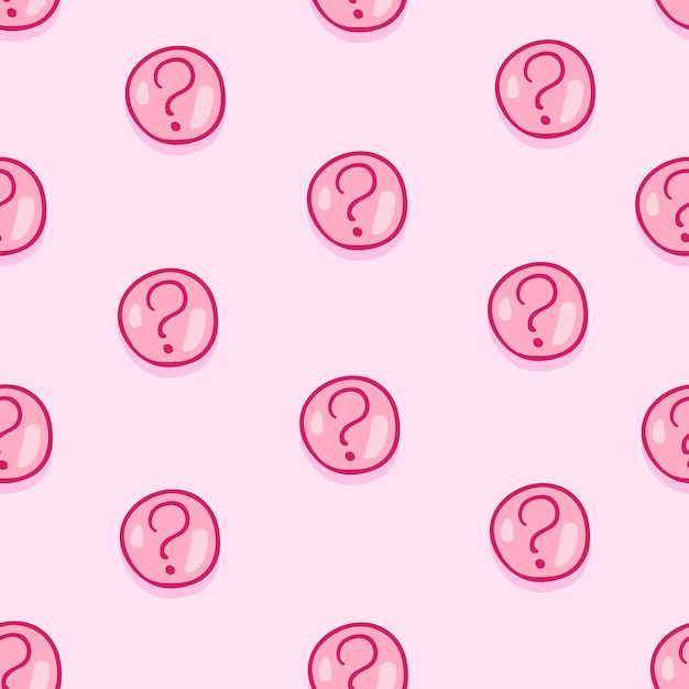 Vector vector seamless pattern of question marks quiz background