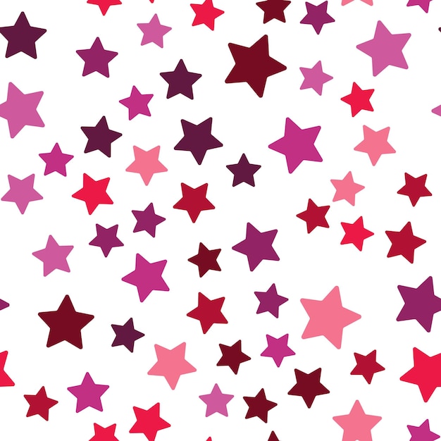 Vector seamless pattern of red and violet stars Perfect for wrapping printing web sites wallpapers textile