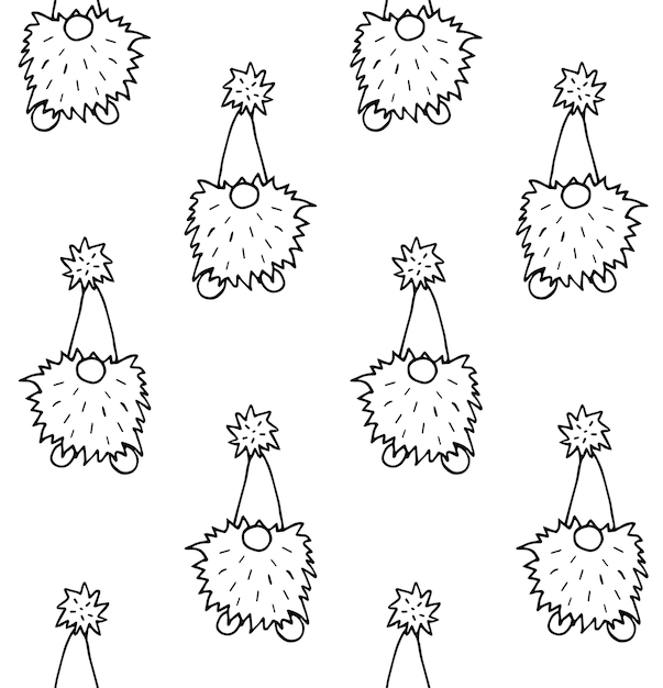 Vector seamless pattern of Scandinavian gnome