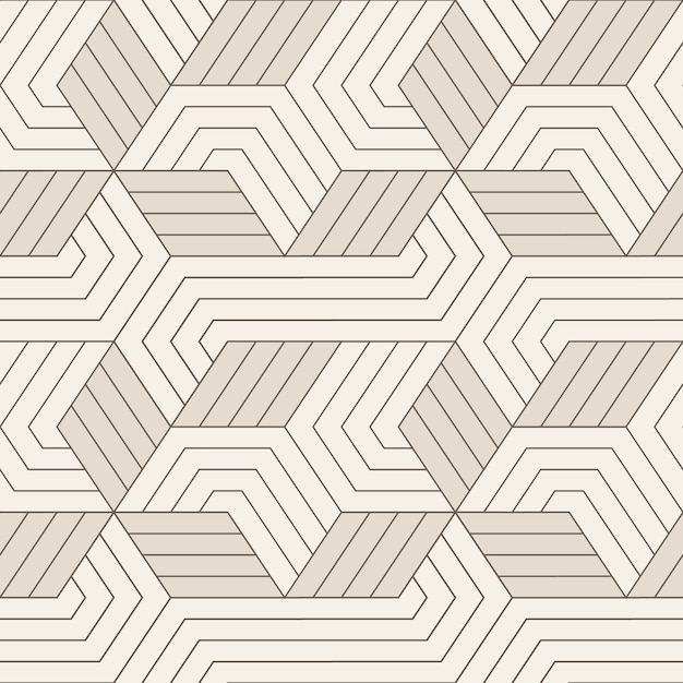 Vector seamless pattern. Seamless pattern with symmetric geometric lines. Repeating geometric tiles.