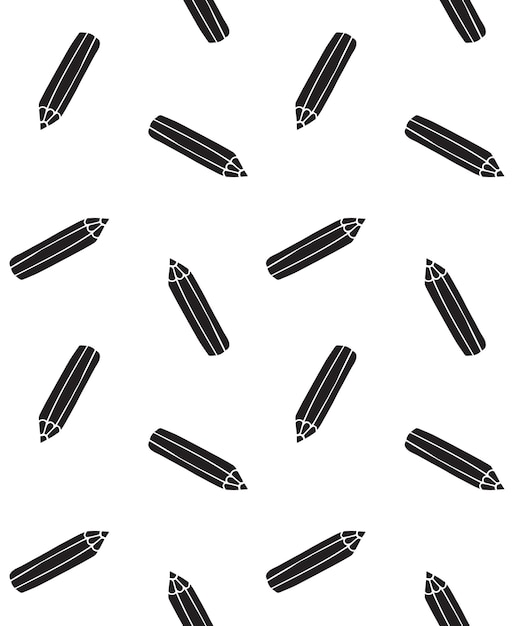 Vector seamless pattern of sketch pencil