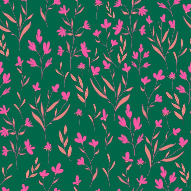 Vector seamless pattern small flowers