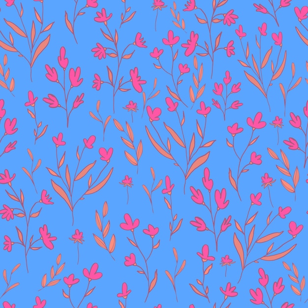 Vector seamless pattern small flowers