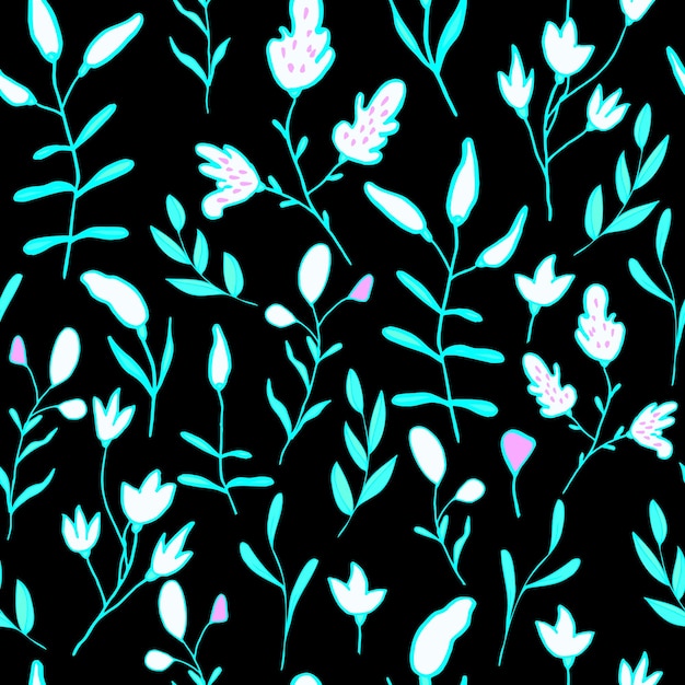 Vector seamless pattern small flowers