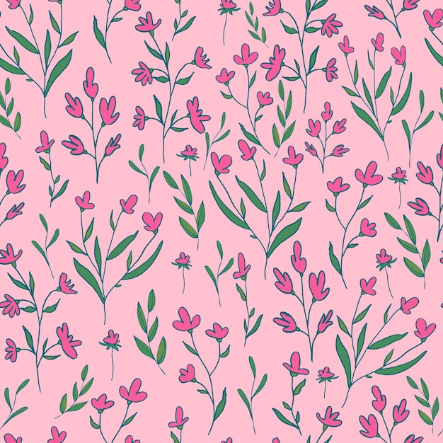 Vector seamless pattern small flowers