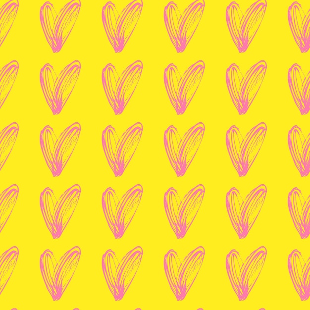 Vector seamless pattern small hearts