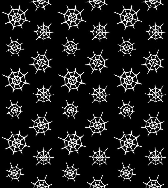 Vector seamless pattern of spider web