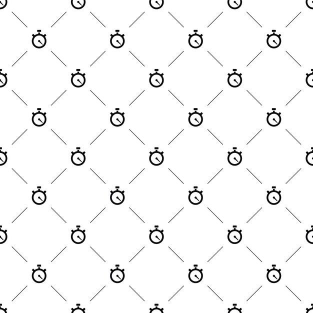 Vector vector seamless pattern, timer, editable can be used for web page backgrounds, pattern fills