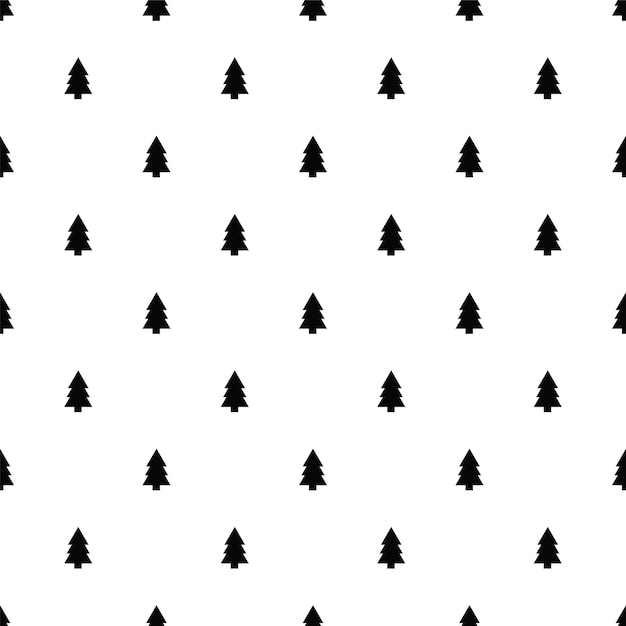 Vector seamless pattern, tree, Editable can be used for web page backgrounds, pattern fills