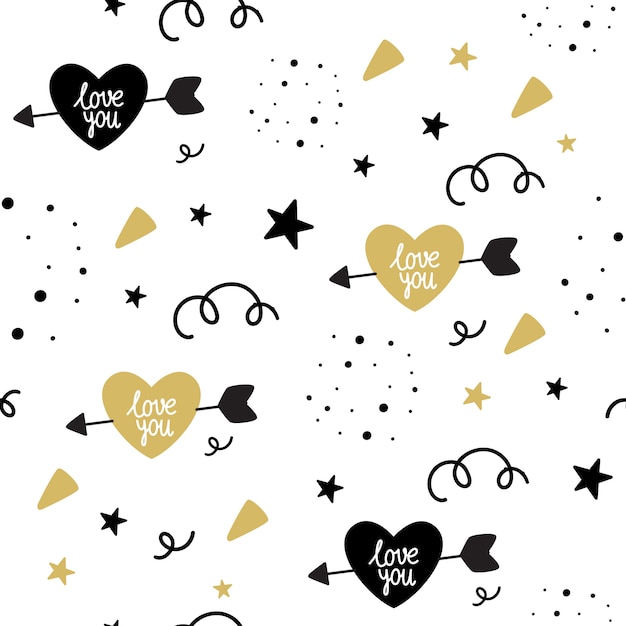 Vector seamless pattern for valentine's day