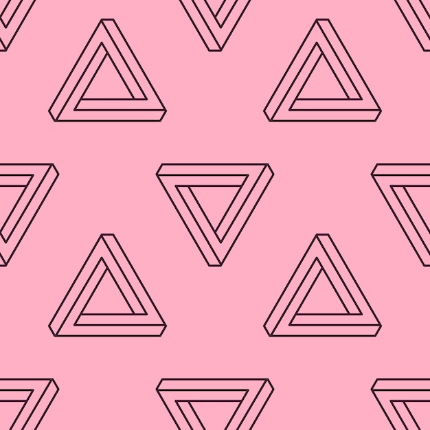 Vector seamless pattern of voluminous triangle for websites textile wrappers wallpapers