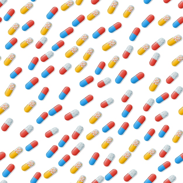 Vector vector seamless pattern with capsules