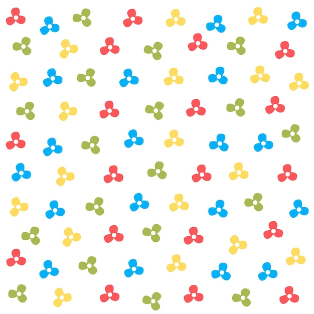 Vector seamless pattern with colorful flowers cute background for your design