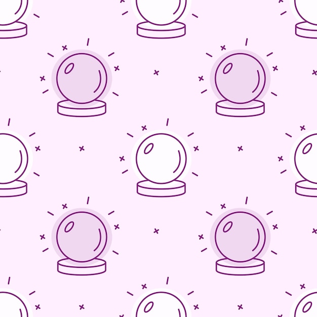 Vector seamless pattern with crystal balls