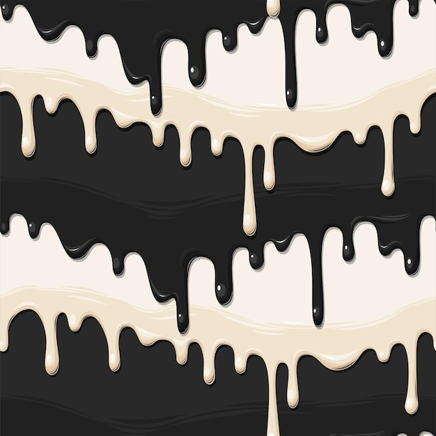 Vector seamless pattern with dripping paint