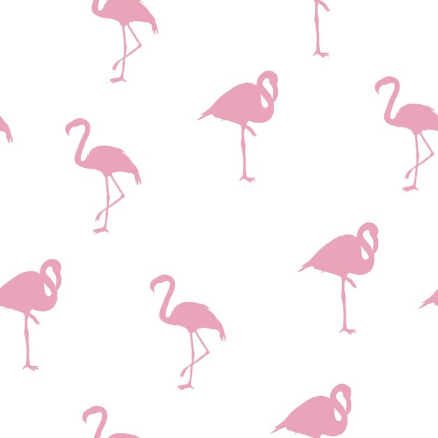 Vector vector seamless pattern with flamingo