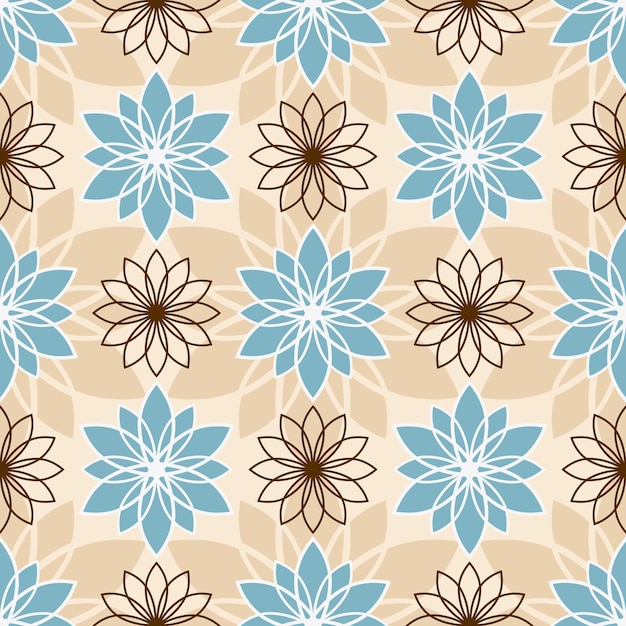 Vector vector seamless pattern with flowers