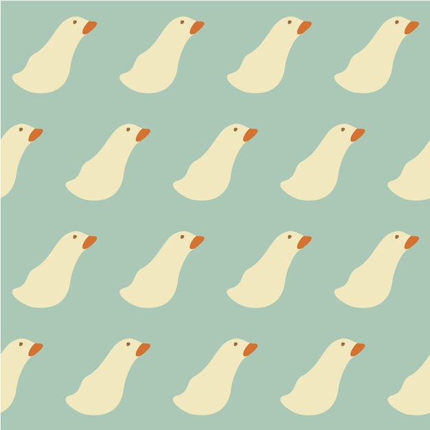 Vector seamless pattern with geese.