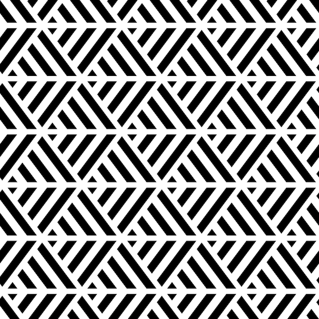 Vector vector seamless pattern with geometric ornament black and white pattern from stripes