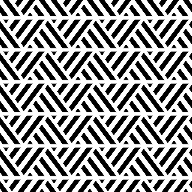 Vector seamless pattern with geometric ornament black and white pattern from stripes