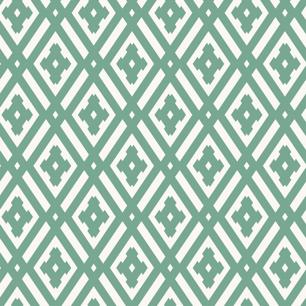 Vector seamless pattern with geometric ornament checkered rhombuses in pastel blue color