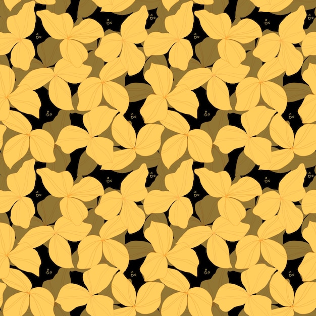 벽지 섬유 직물 의류 종이 엽서에 대 한 잎 식물 그림 벡터 원활한 패턴