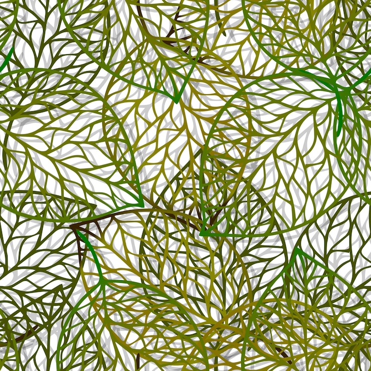 Vector vector seamless pattern with leaves illustration
