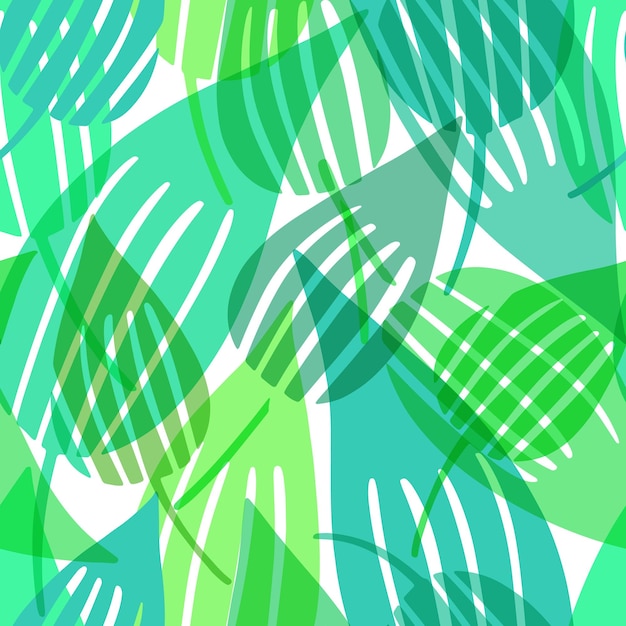 Vector seamless pattern with leaves repeatable minimalistic background repeatable botanical backdrop