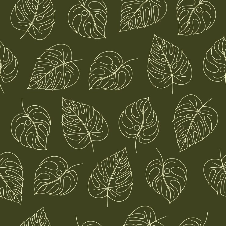 Vector vector seamless pattern with monstera