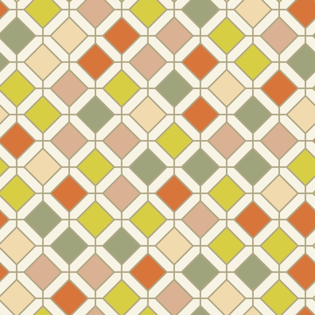 Vector seamless pattern with multicolored tile Geometric multicolored print