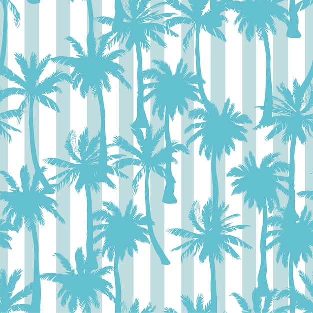 Vector vector seamless pattern with palm trees