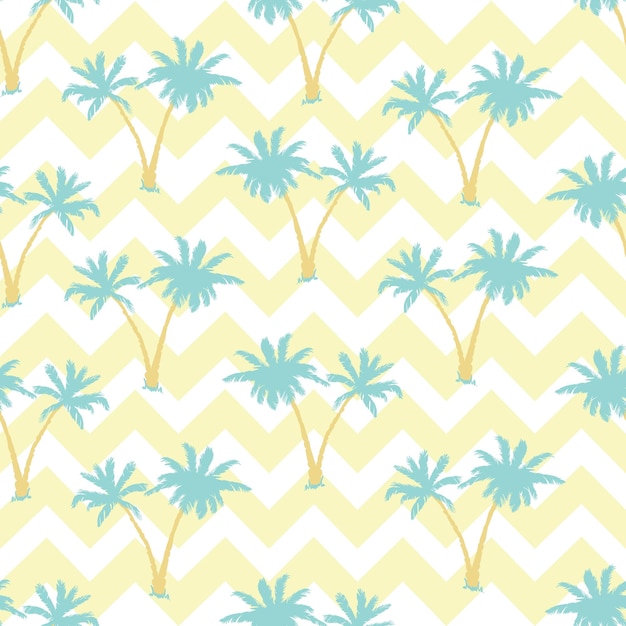 Vector vector seamless pattern with palm trees