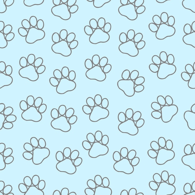 Vector vector seamless pattern with pets footprints background for wallpaper webpage pet shop