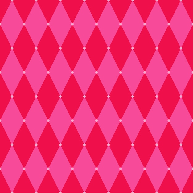 Vector vector seamless pattern with pink and red rhombuses
