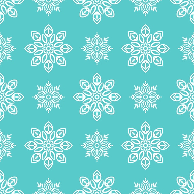 Vector seamless pattern with snowflakes