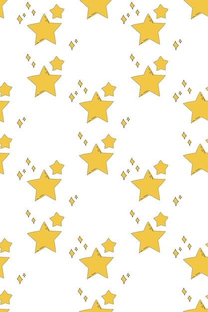 Vector vector seamless pattern with stars.