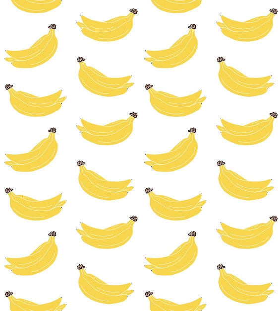 Vector seamless pattern of yellow bananas