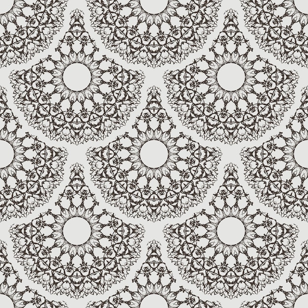 Vector seamless retro pattern background Lace pattern