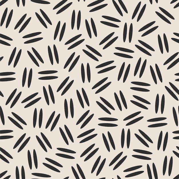 Vector seamless simple geometric pattern Endless repeatable beige background Stylish textile print