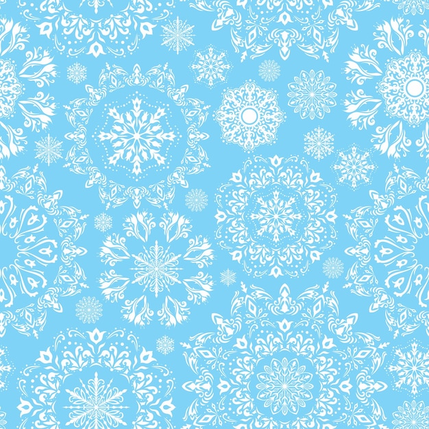 Vector seamless snow pattern