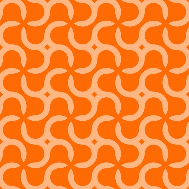 Vector seamless stylish pattern orange minimalistic design Bright geometric background