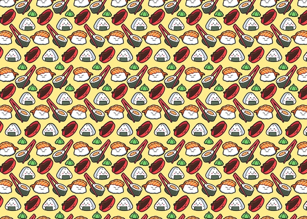 Vector vector seamless sushi pattern