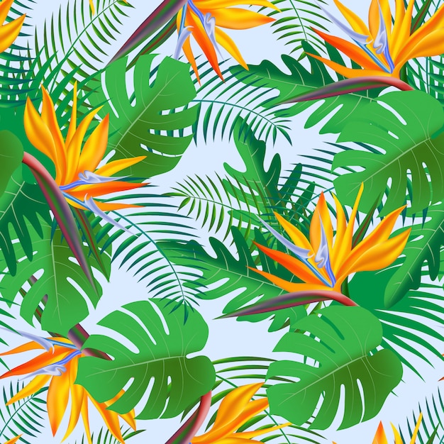 Vector seamless pattern tropicale