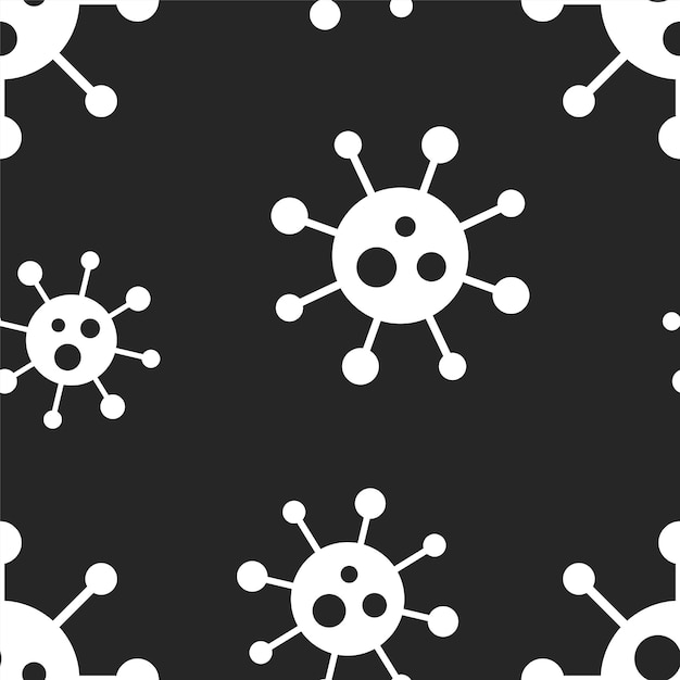 Vector seamless virus pattern Endless bacteria background Coronavirus covid19 ncov simple print