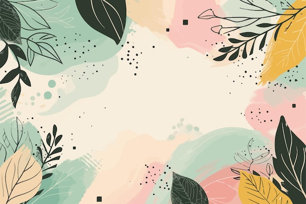 Vector vector seamless watercolor pattern colorful background with a pattern of flowers and leaves