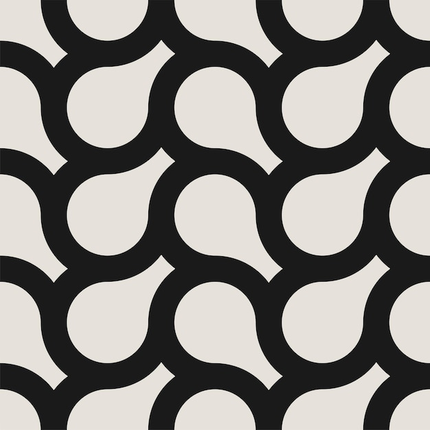 Vector seamless weave geometric pattern Endless stylish monochrome background Creative design