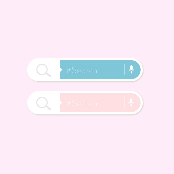 Vector vector search bar with mouse clicker