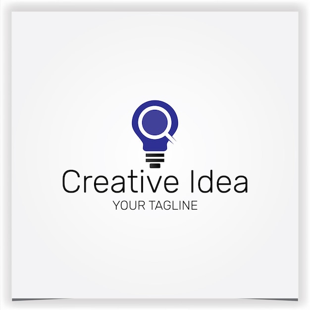 Vector search bulb idea logo creative premium elegant template vector eps 10