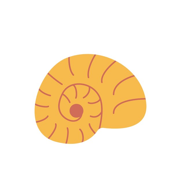 白い背景に分離されたベクトル貝殻手描き夏の海洋動物ヒトデ